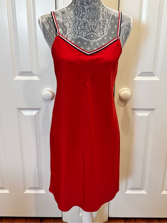 Tommy Hilfiger Other - Tommy Hilfiger Red Slip Chemise with Striped Trim Size M Preppy Summer